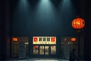 《无人值守》封面，深夜便利店玻璃门内的暖光与货架